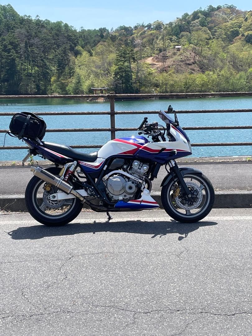 アンダーカウル CB400SF CBX400 ジェイド青白トリコロール 加工済み