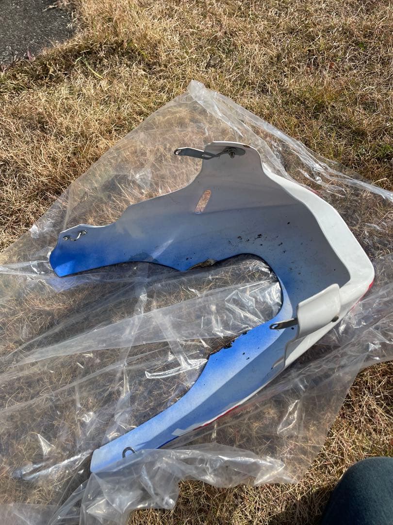 アンダーカウル CB400SF CBX400 ジェイド青白トリコロール 加工済み