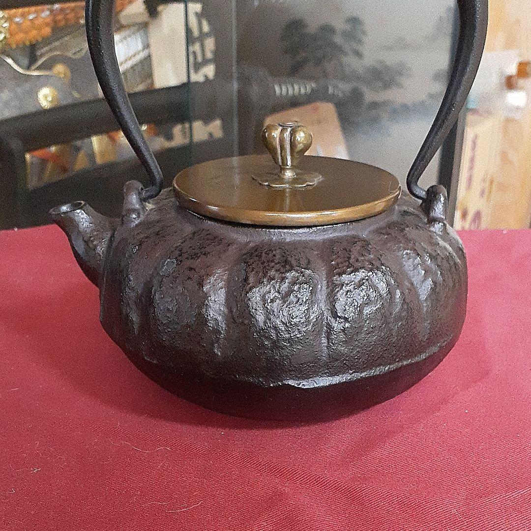 226   鉄瓶　南瓜型堤　煎茶道具 226 鉄瓶 南瓜型堤 煎茶道具