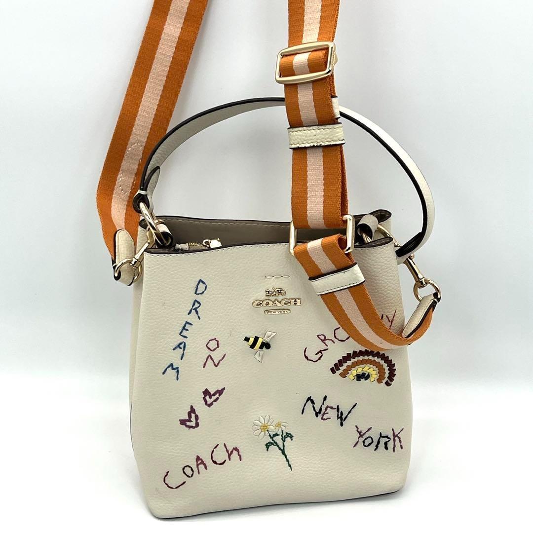 超美品 コーチ スモールタウン バケットバッグ ハンドバッグ ショルダーバッグ