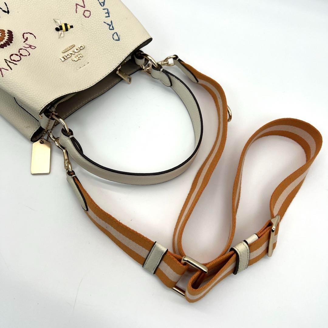 超美品 コーチ スモールタウン バケットバッグ ハンドバッグ ショルダーバッグ