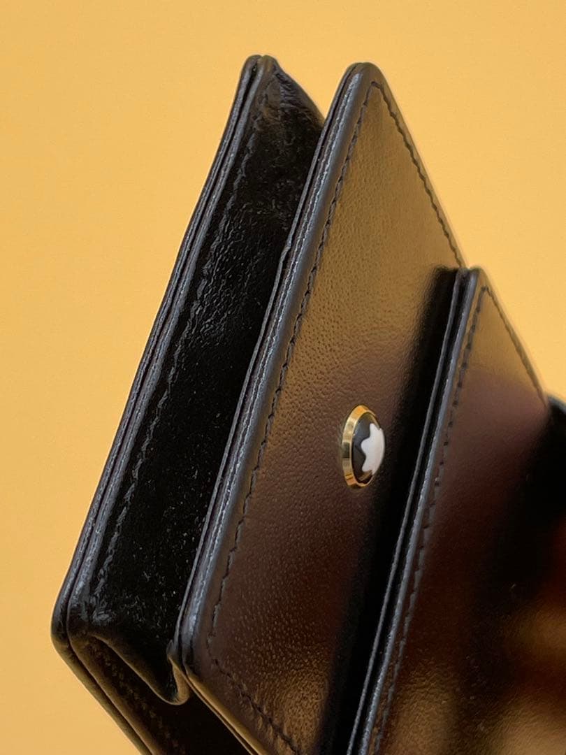 モンブラン MONTBLANC 3本差しレザーペンケース（ブラック）