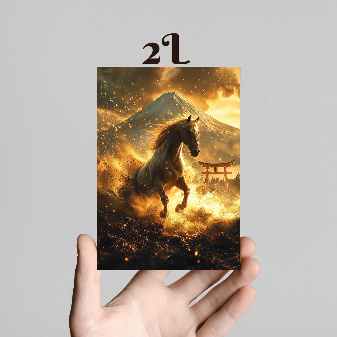 黄金の躍動が未来を切り拓く ☆ 2026年干支馬 No.29 ☆ 開運アート