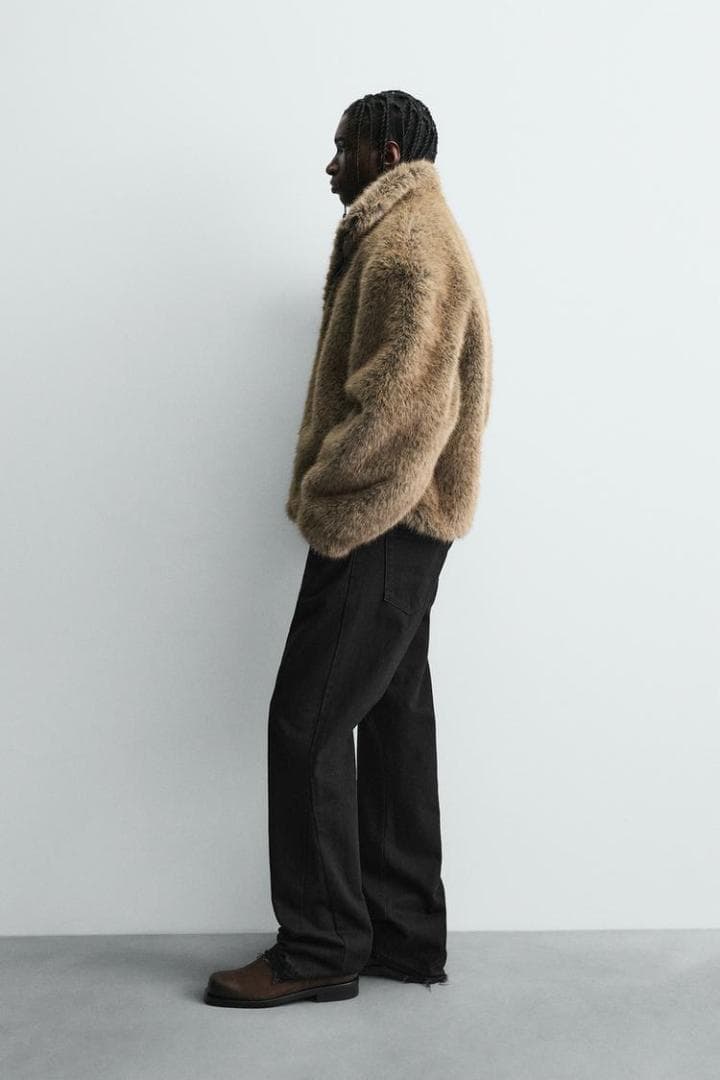 ZARA ザラ ショートフェイクファーコート M