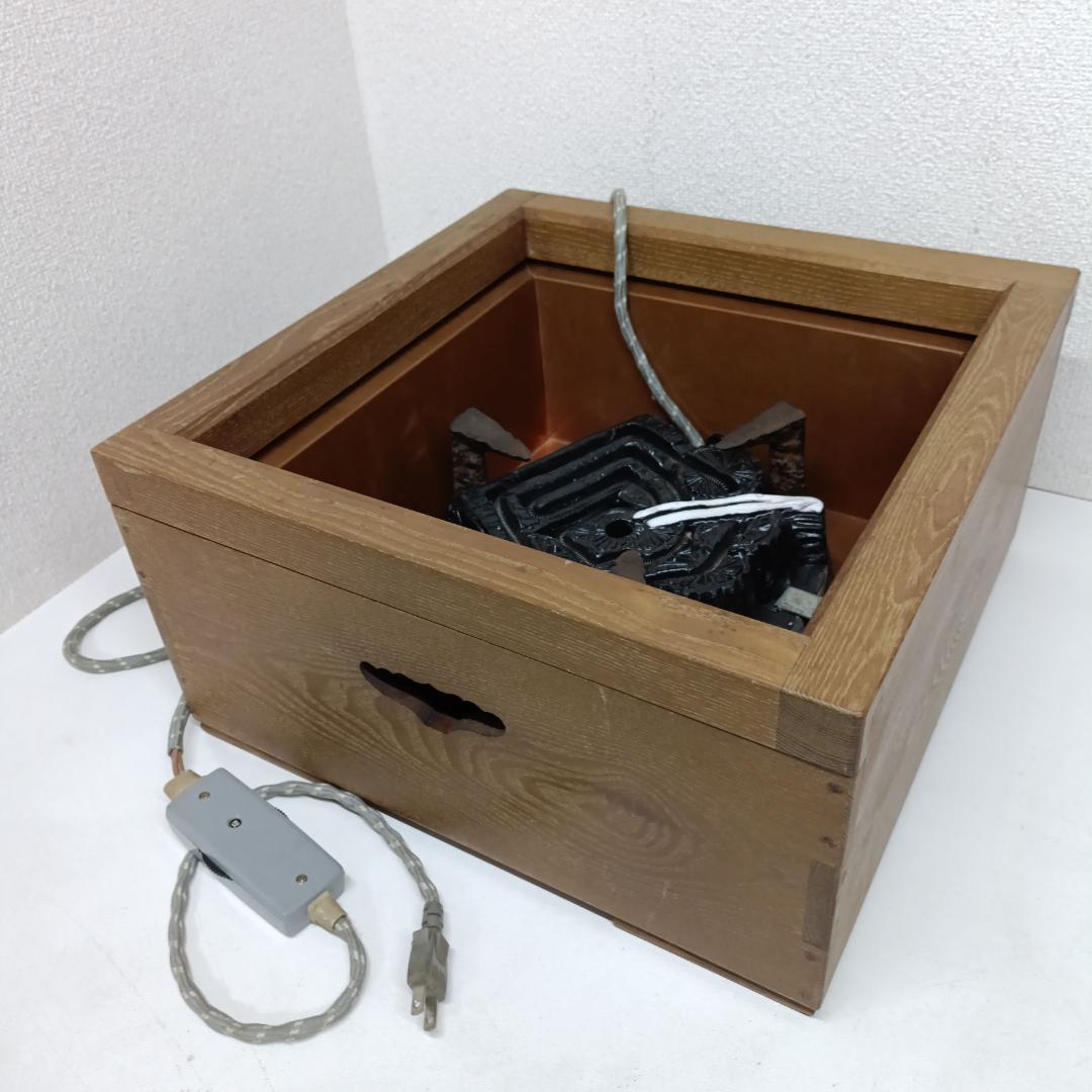 K91 桑置炉 炭型 電熱器 茶道具 置炉 焼杉置戸 桑色 銅 野々田商店 焼杉 置炉 置き炉 野々田 炭型電熱器つき - メルカリ K91 桑置炉 炭型