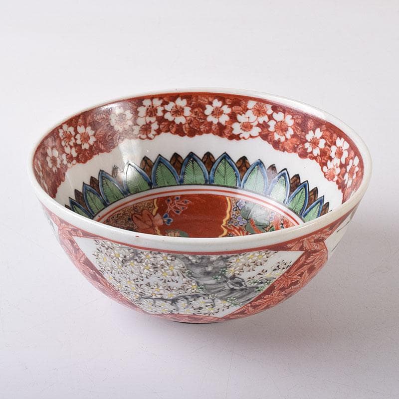 瀬戸焼　古瀬戸　赤絵金彩　鳳凰文　鉢　V　R8600