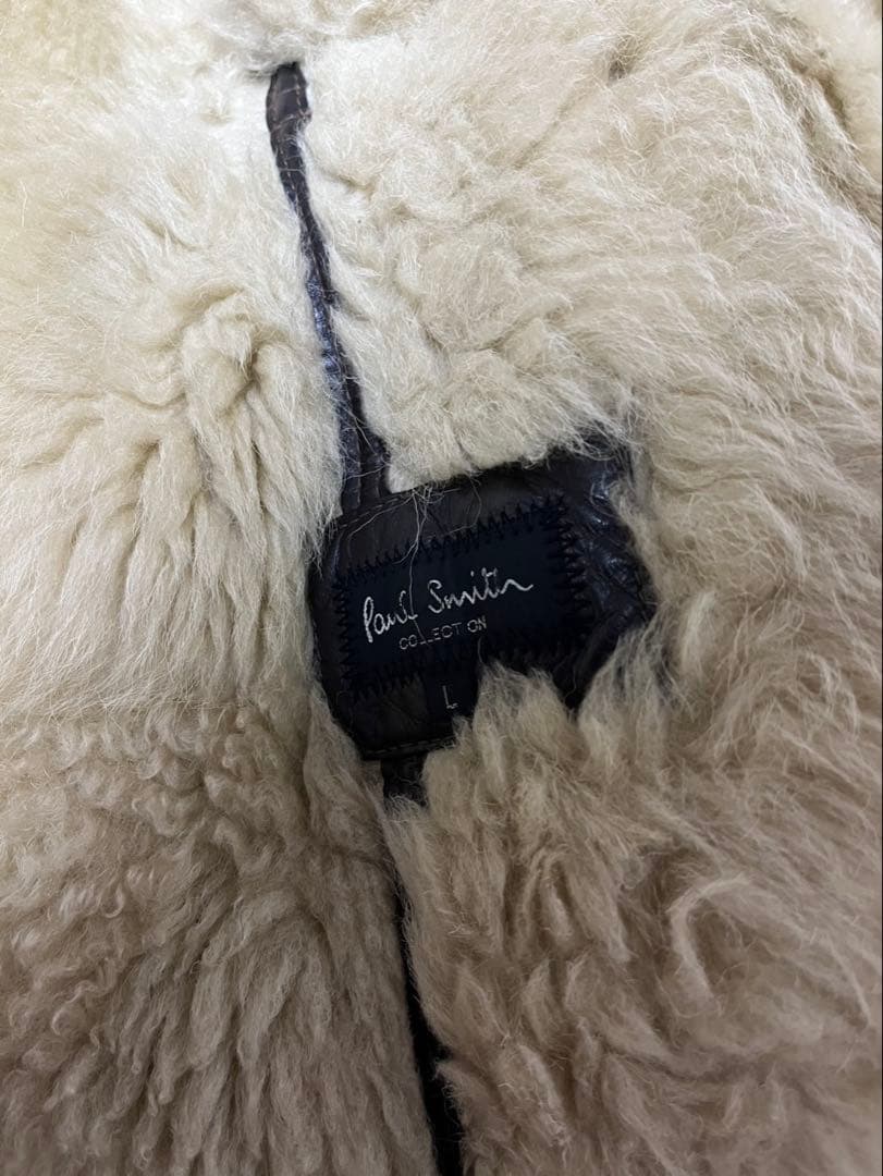 Paul Smith ポールスミス 本革 リアルムートン ロングコート 極厚