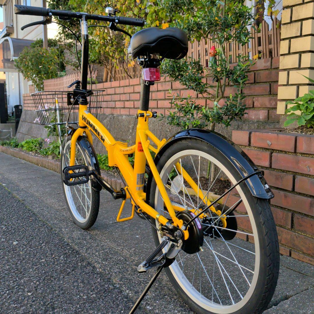 HUMMER 折りたたみ自転車 イエロー2025年製