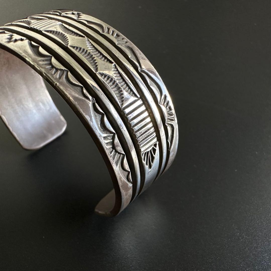 Navajo Bruce Morgan Sterling バングル　2.1cm幅