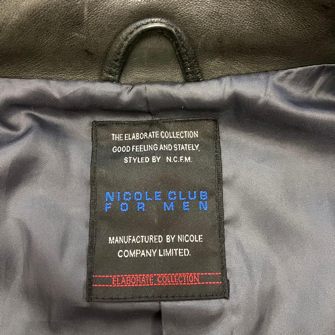 00s y2k ニコル NICOLE シングル ライダース レザー ジャケット