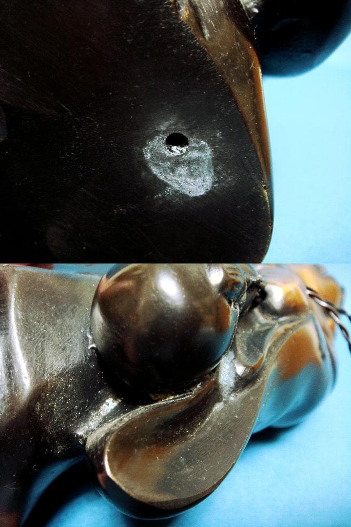 194『唐銅 指月 布袋像』 /骨董品 古美術 古玩 アンティーク - メルカリ