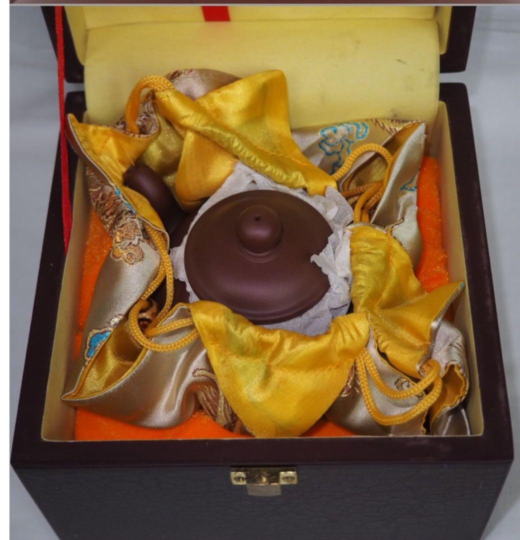 送料無料 高級工芸美術師劉錫芬造 紫砂壺/急須/茶注 未使用 共