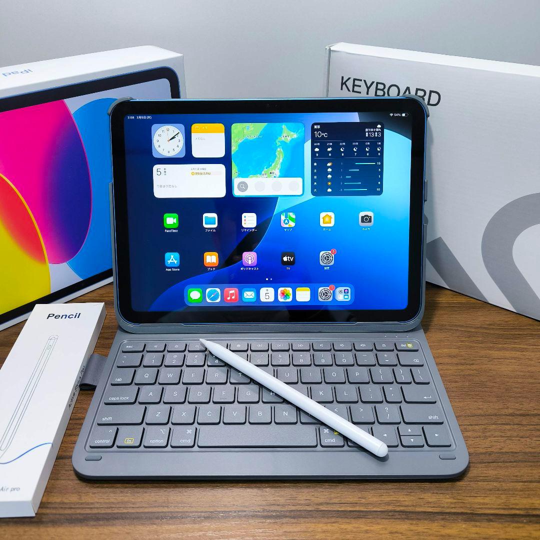 新品iPad 第10世代 10.9インチ 64GB Keyboard タッチペン - メルカリ