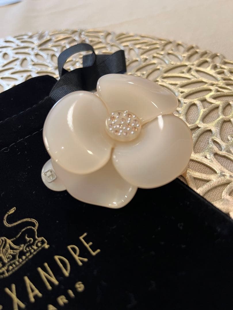 ALEXANDRE DE PARIS 花型バレッタ アレクサンドルドゥパリライトブルー