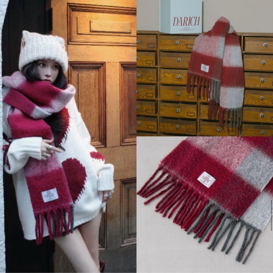 Darich《ダーリッチ》チェックボリュームマフラー Novelty ノベルティ