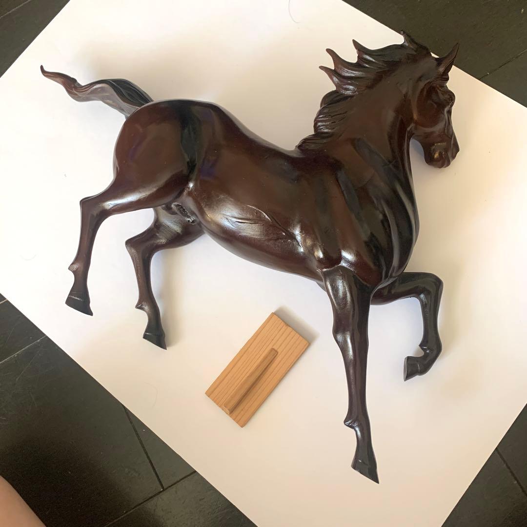 環水作 「若駒」 馬 駿馬 大きめ 高岡銅器 アンティーク ダーク