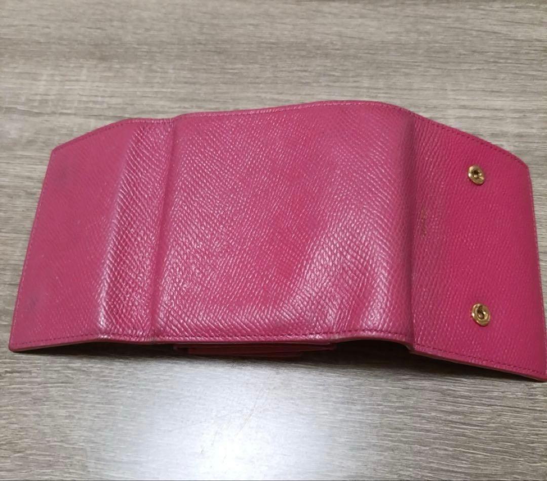 CELINE ピンク 三つ折り財布 証明書付き