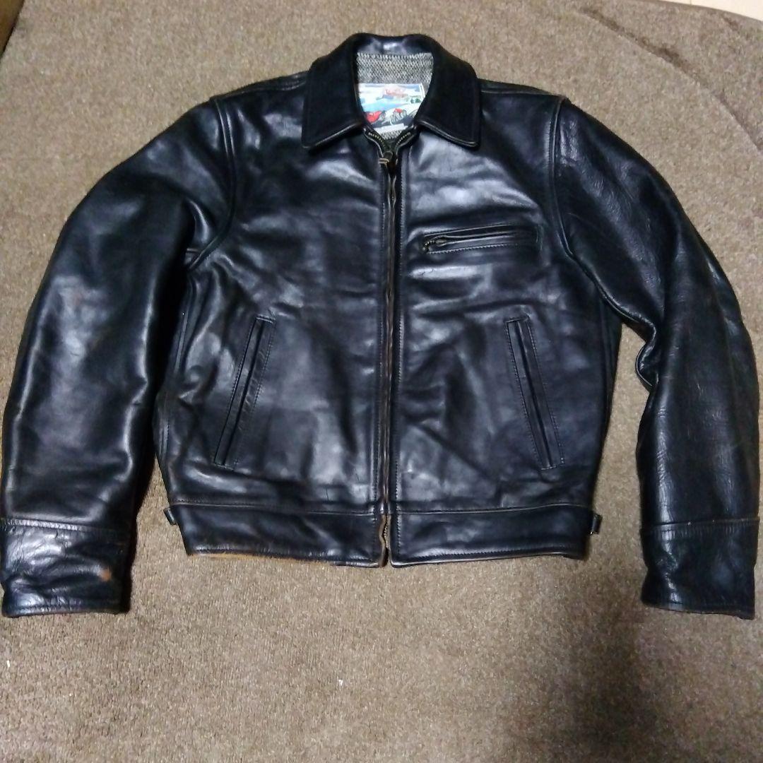 茶芯AERO LEATHER HIGHWAYMAN 馬革 90s前期 茶芯AERO LEATHER