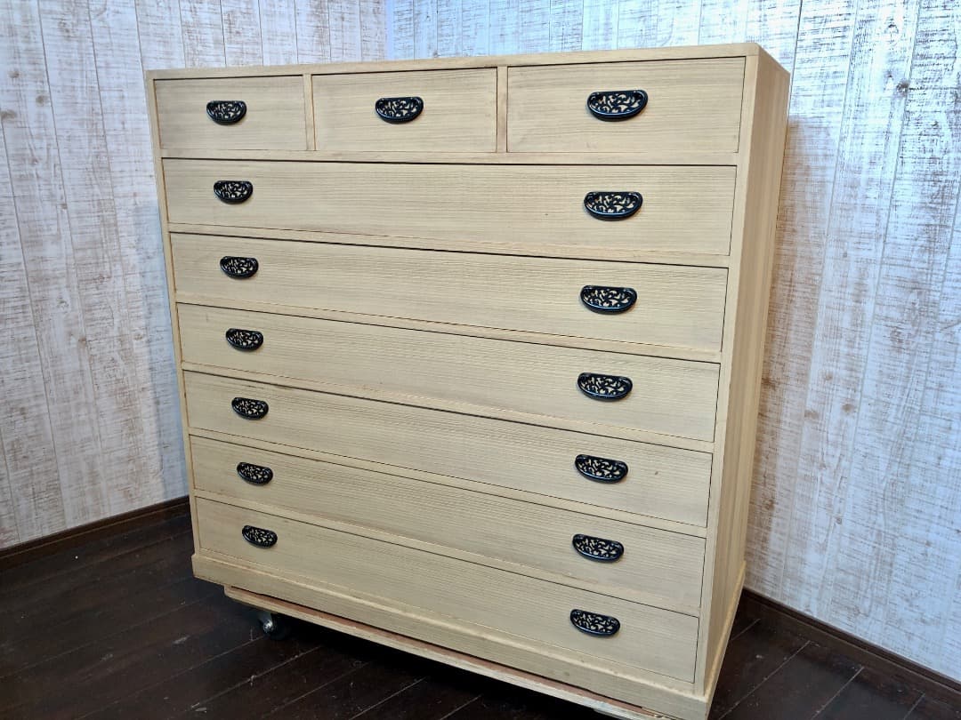 桐たんす 桐天然木 高塚桐材 和ダンス 収納 レトロ ヴィンテージの通販