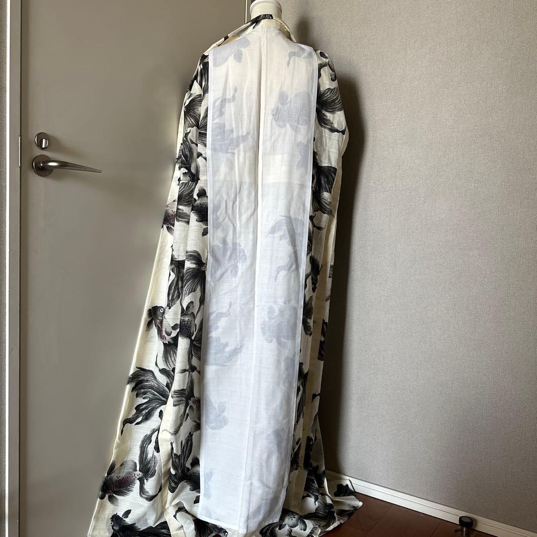 うらん岡重　金魚浴衣　背面居敷当て付き仕立て　レース三重紐付き