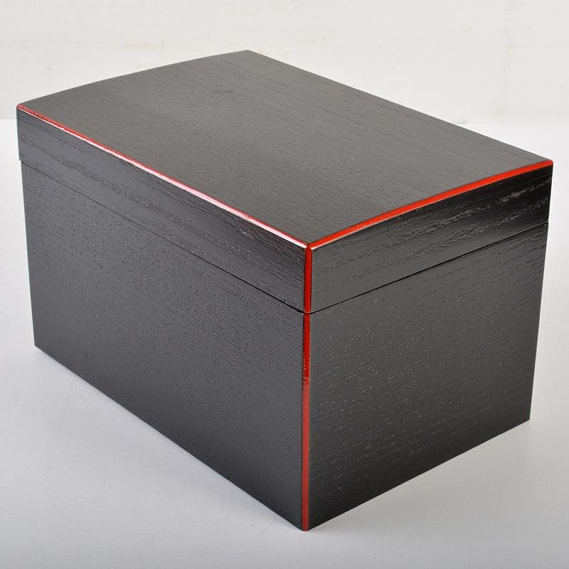 茶道具　黒面朱　利休茶箱　茶碗　継ぎ七宝蒔絵　棗など　六点一式　V　R7231