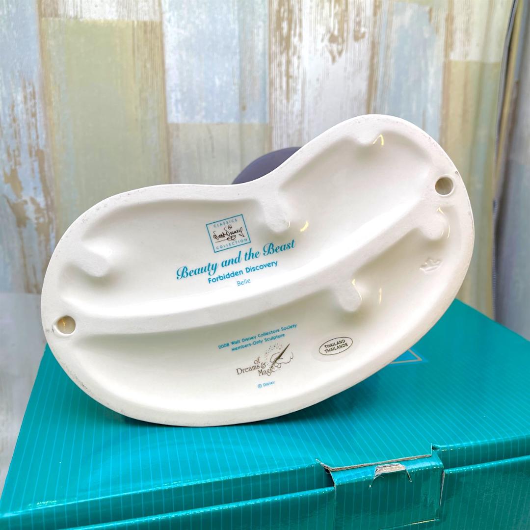 激レア★WDCC 美女と野獣 ベルと魔法のバラ バラのテーブル 陶器製フィギュア