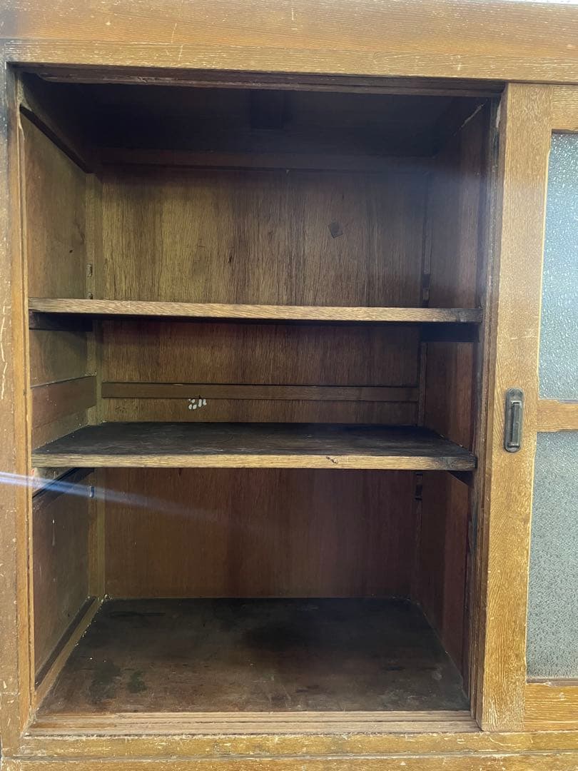 O-1604】水屋 食器棚 飾り棚 キャビネット 昭和レトロ アンティーク O