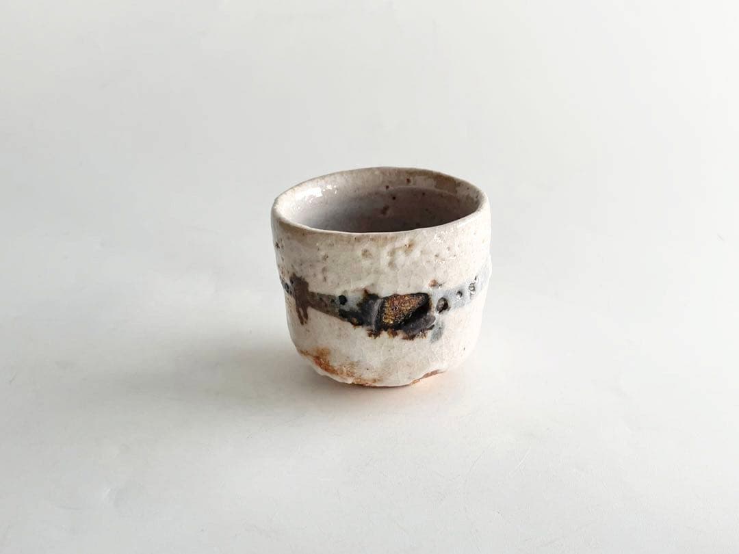 陶芸家 辻村塊 志野 ぐい呑 酒器 酒盃 共箱 辻村史朗