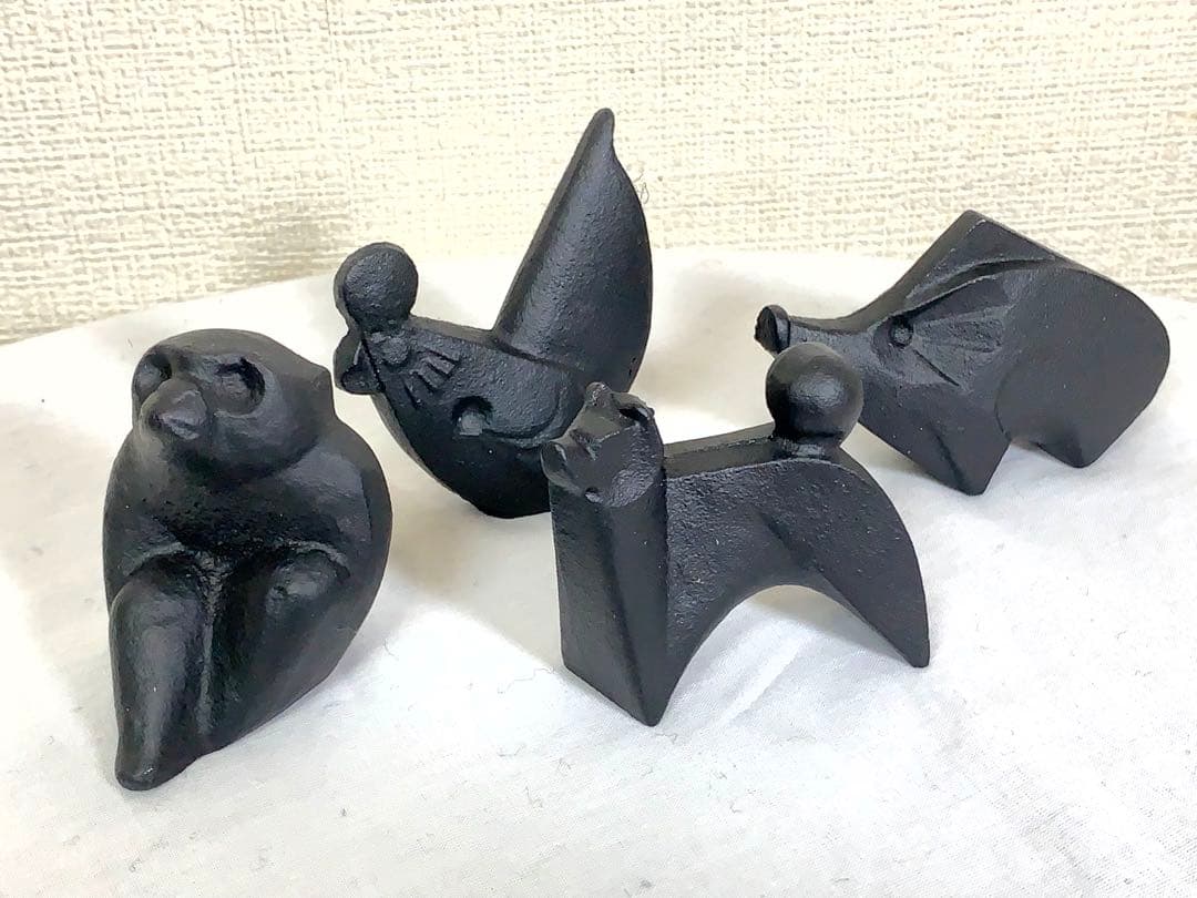 未使用】三枝惣太郎十二干支置き物鉄製飾り物文鎮ペーパーウェイト