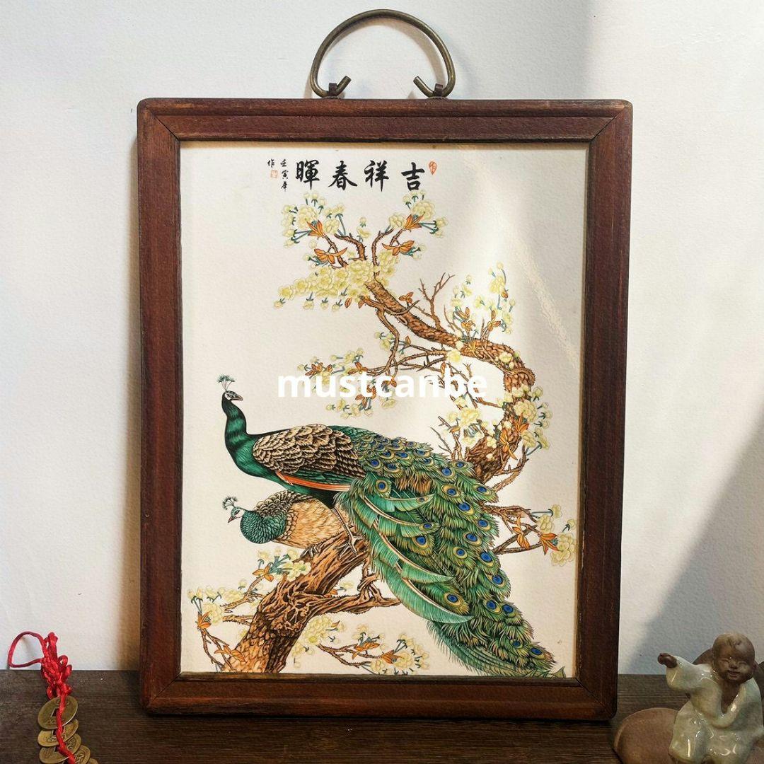 景徳鎮 陶板画 客間 玄関 茶室 掛画 装飾品 工芸品 美術品 置物 - メルカリ