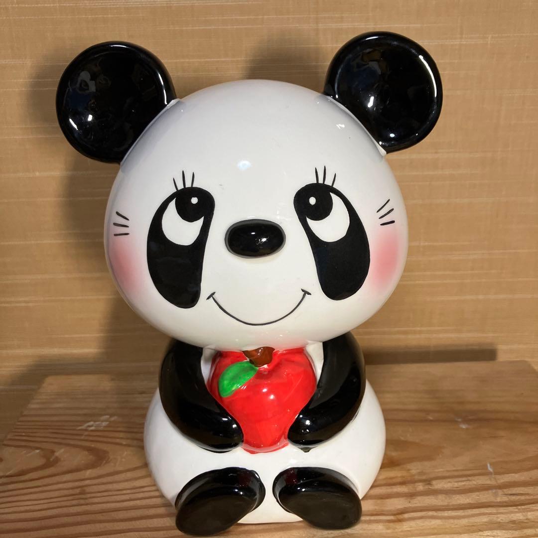 RUNE 昭和レトロ 内藤ルネ パンダ貯金箱 ルネパンダ 陶器 昭和レトロ