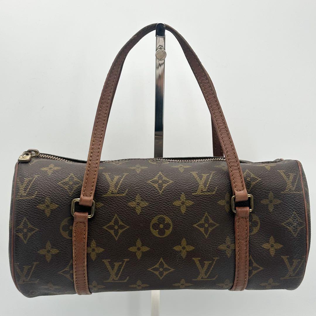 ルイヴィトン パピヨン 26 モノグラム ブラウン ハンドバッグ ヴィンテージ