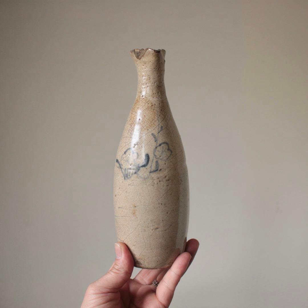陶胎染付 太白手 徳利 酒器 古美術 古道具 アンティーク