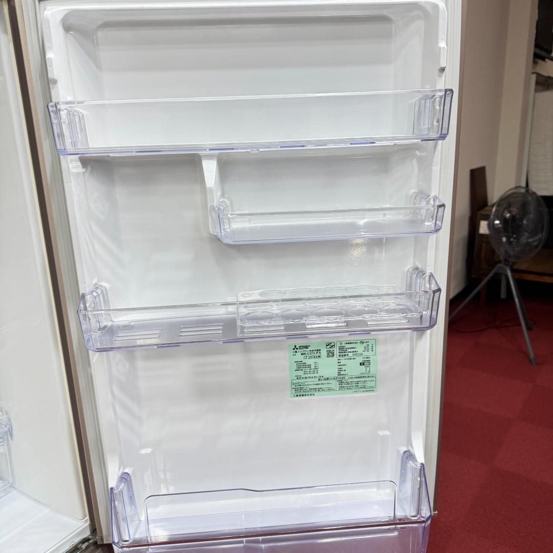 東京23区送料無料 美品三菱2014年製 3ドア370L 洗浄/除