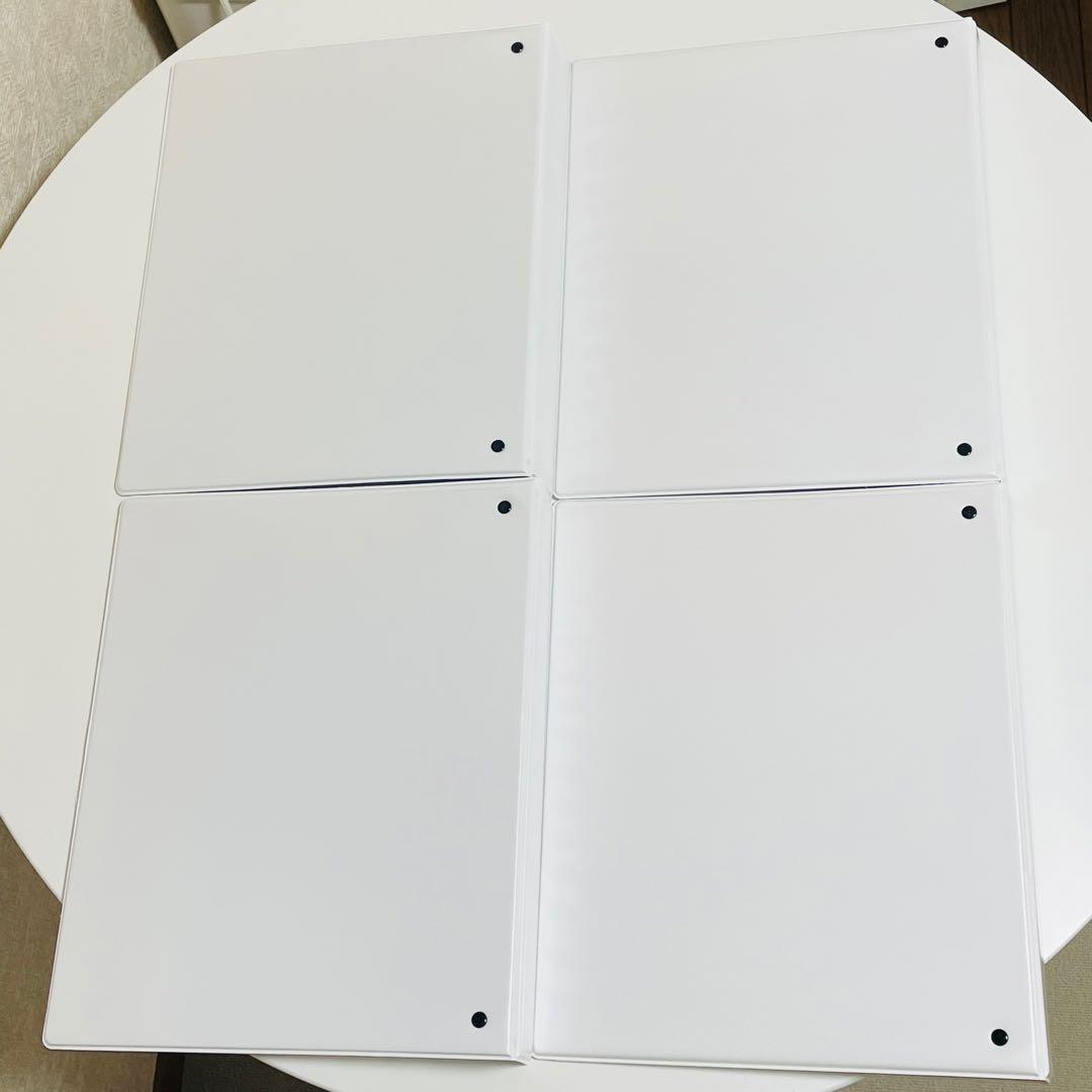 オフィスデポ リングファイル 4穴バインダー 250枚収納タイプ 白 4冊