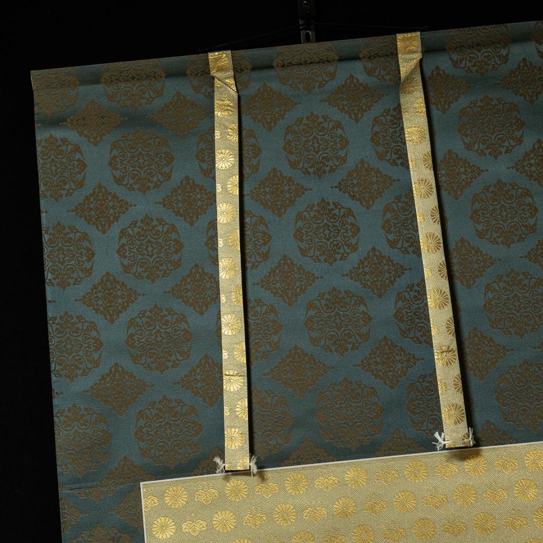 掛軸-1387　嵯峨天皇宸影　印刷工芸作品　大覚寺