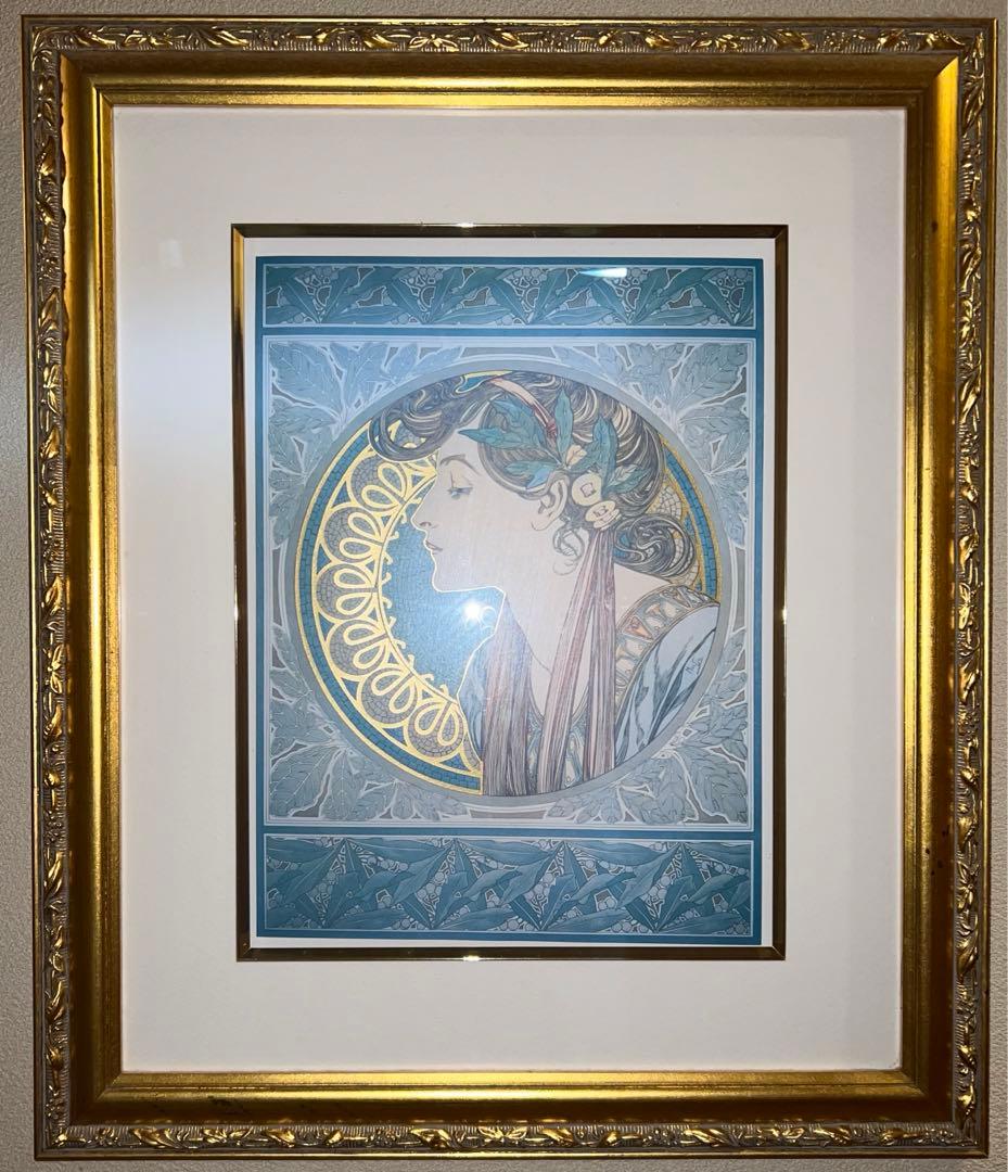 るりえ　ミュシャ　月桂樹　額装複製画