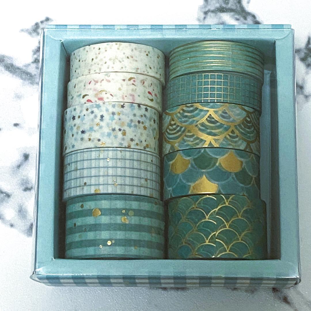 mr-box】海外マステ 箔あり・花柄など90巻【まとめ売り】