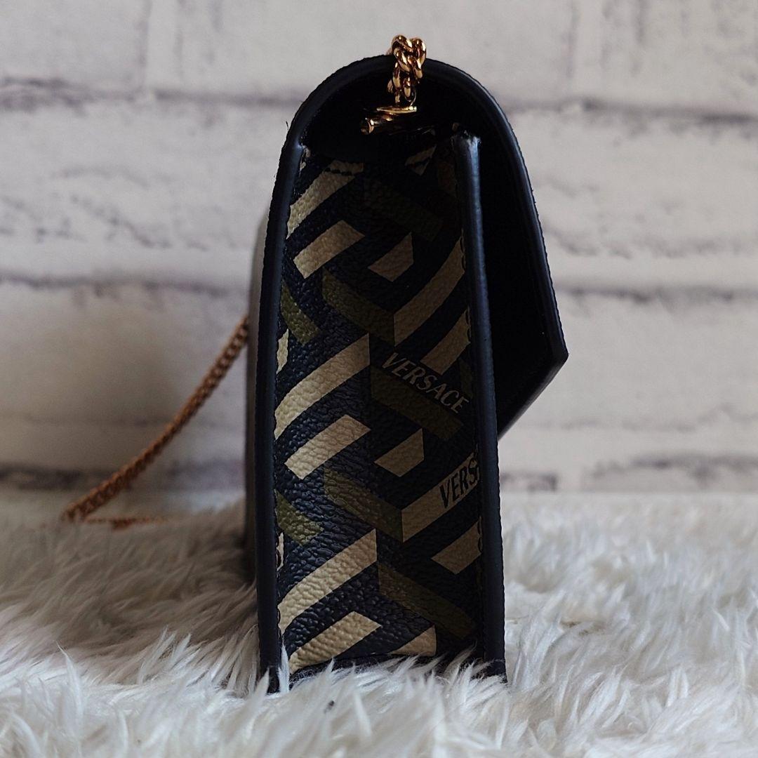 美品 2way ヴェルサーチ ヴィルトゥス ラ グレカ ショルダーバッグ レザー