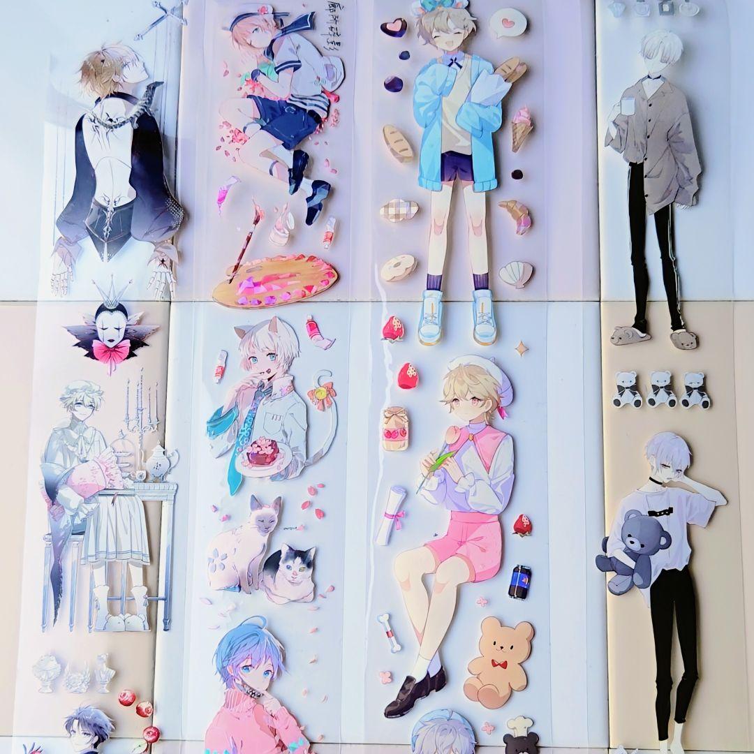 海外マスキングテープ　人物マステ　男の子　まとめ売り　新品1個　中古33個　他