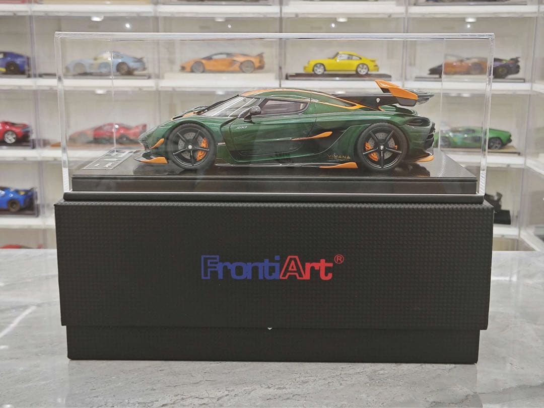 新品 FrontiArt ケーニグセグ jesko グリーンカーボン ミニカー