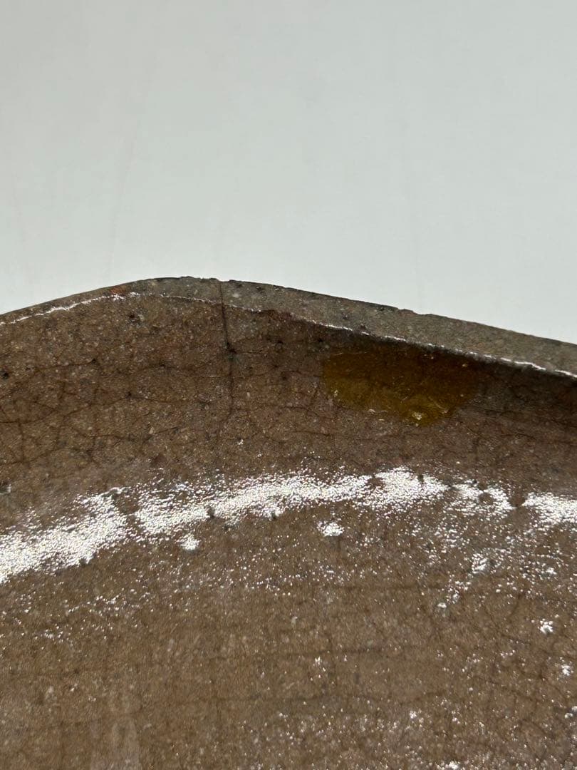 江戸 絵唐津 雁紋菓子皿 共箱 送料込み0805 江戸 絵唐津 雁