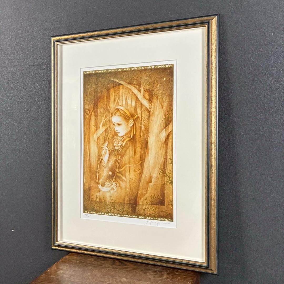 美品 きたのじゅんこ「金色の森の少女」アイリス 直筆サイン入り 作品保証書付属