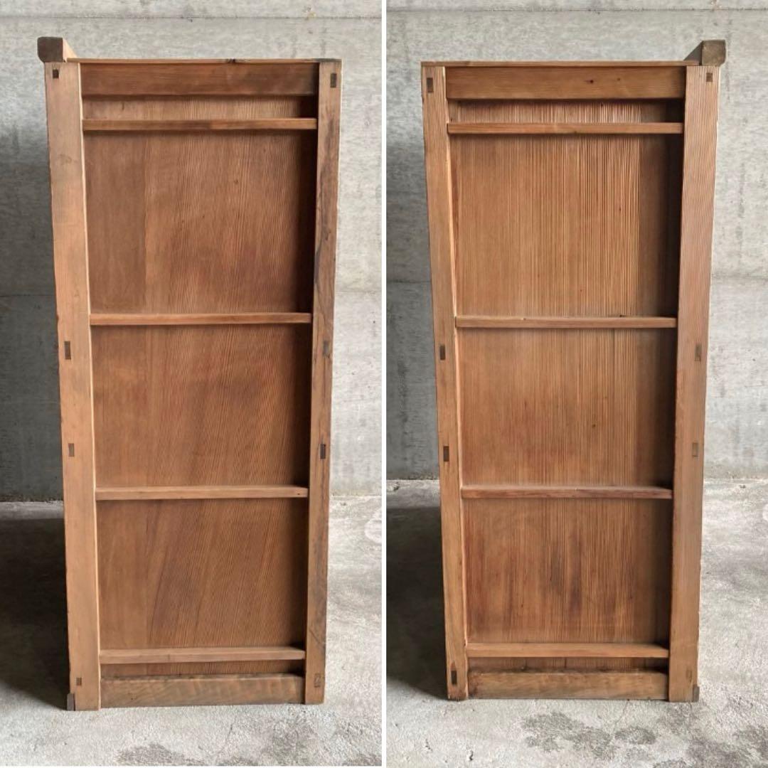 古い水屋箪笥 キャビネット 棚 台 引き戸 引き出し 木製 和風 家具