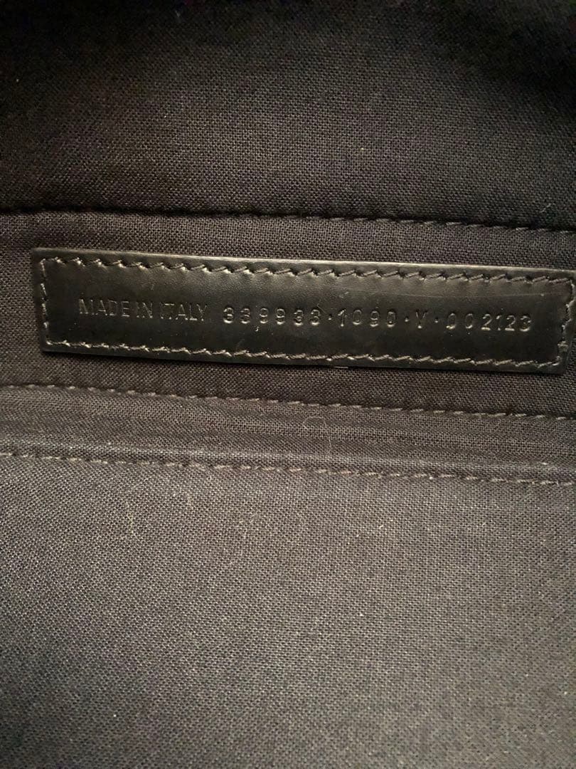 【美品】バレンシアガ　ネイビーカバスS　ハンドバッグ　キャンバス　ポーチ　黒