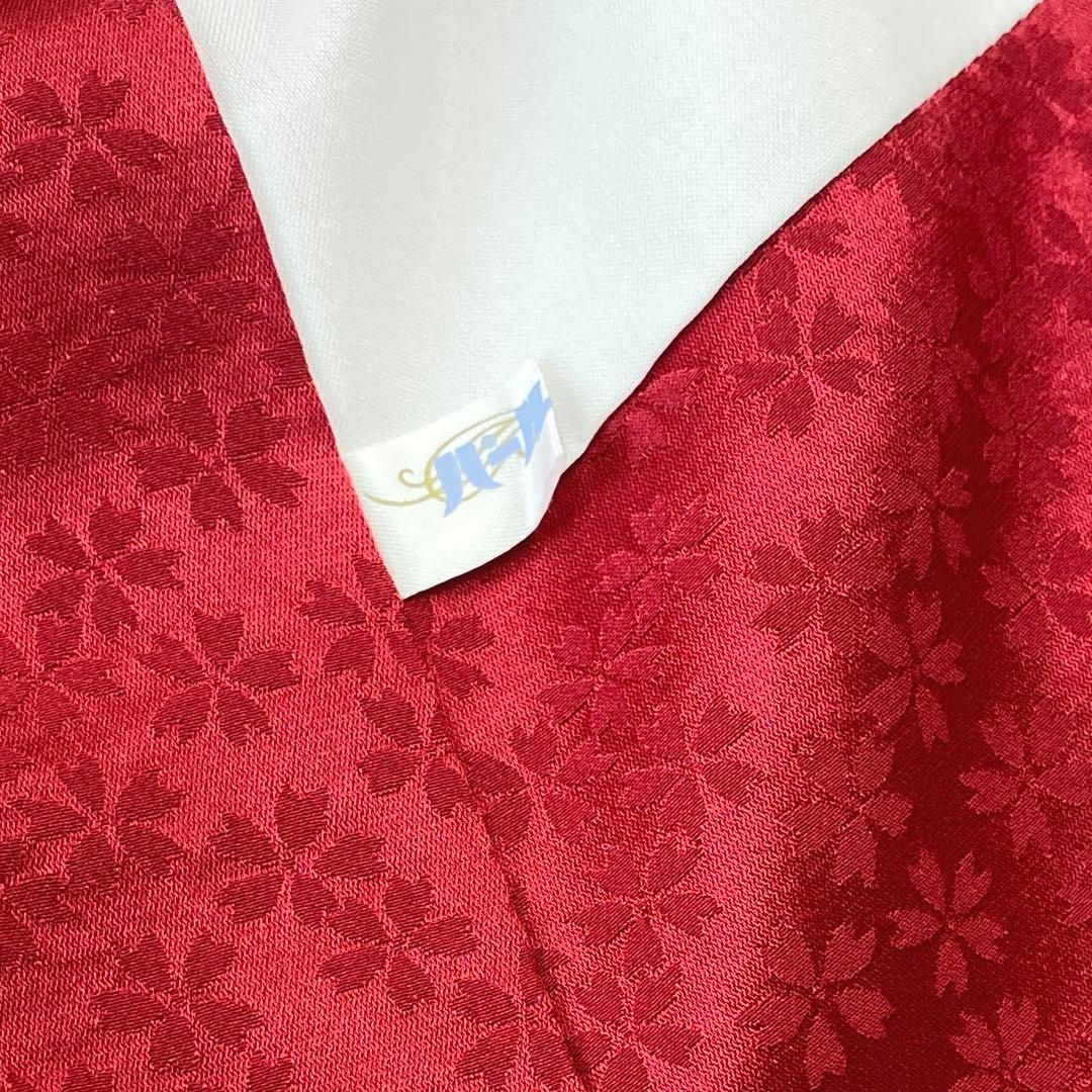 ⭐︎K0810 美品 正絹 振袖 レンタル店放出品 ガード加工 花柄 赤 9