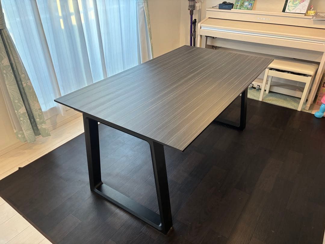 アンティーク ケヤキ 欅 テーブル 机 昭和レトロ z566