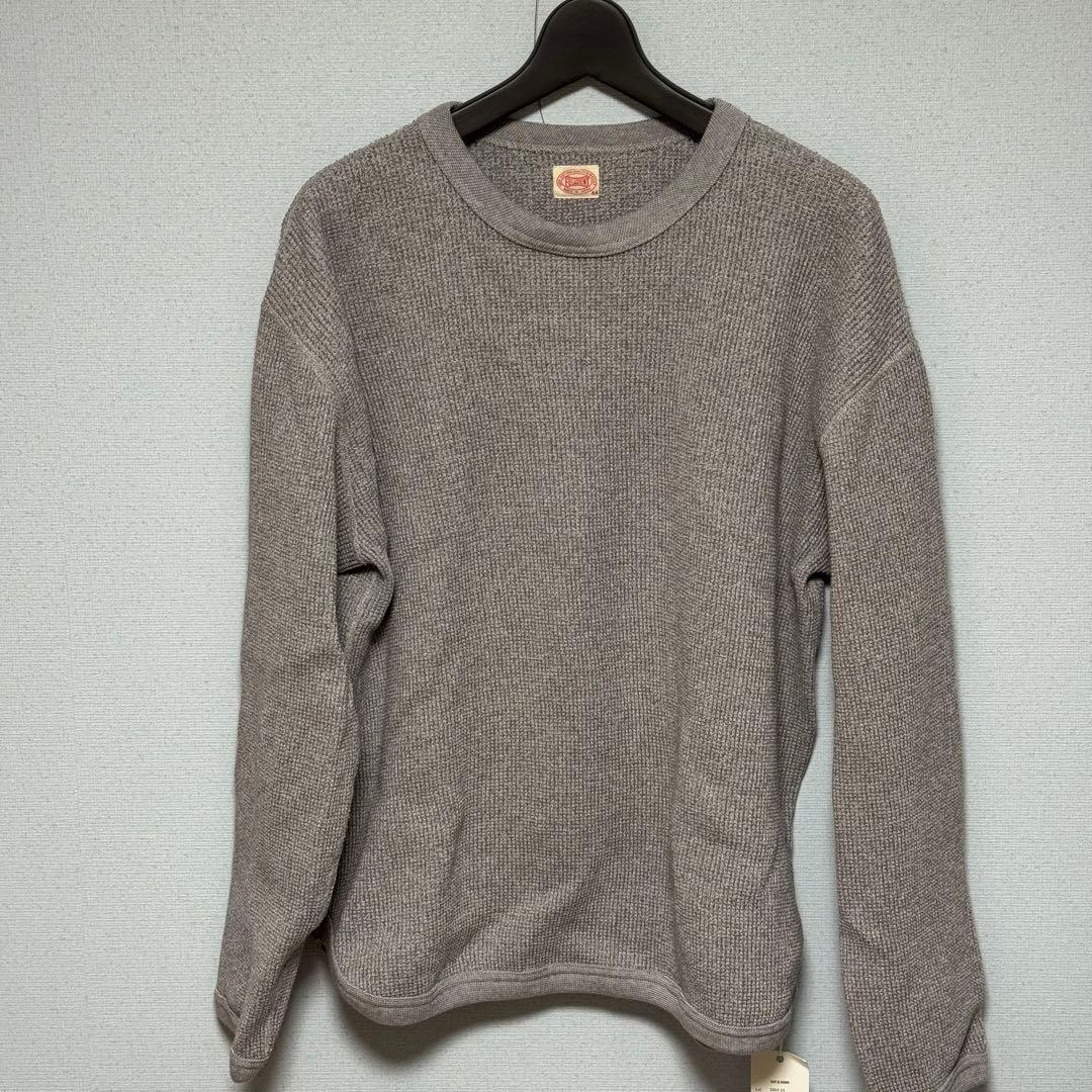 未使用品】フルカウント ワッフルTシャツ ヘザーグレー サイズ44