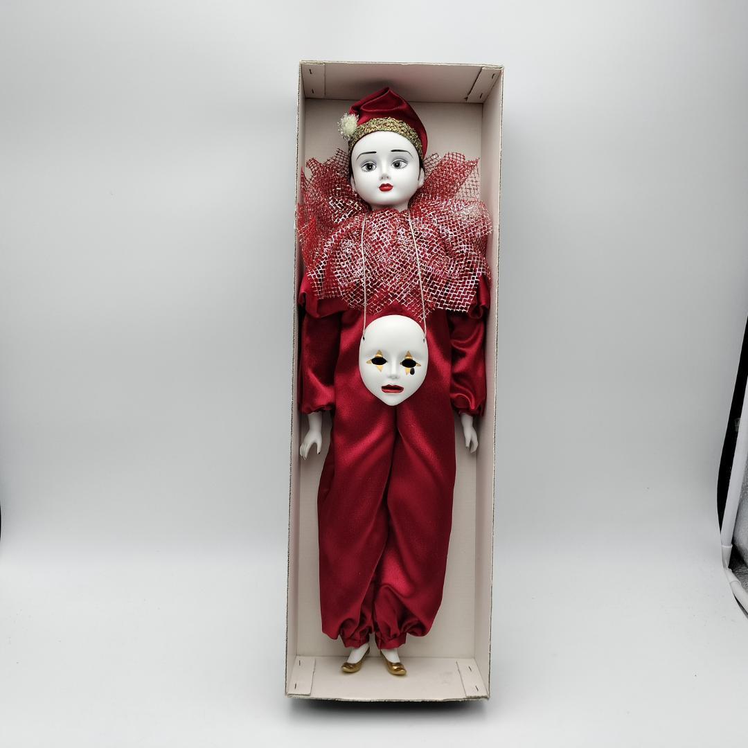 極美品】1986年製 三協 陶器製 ピエロ人形 52cm ビスクドール風 - メルカリ