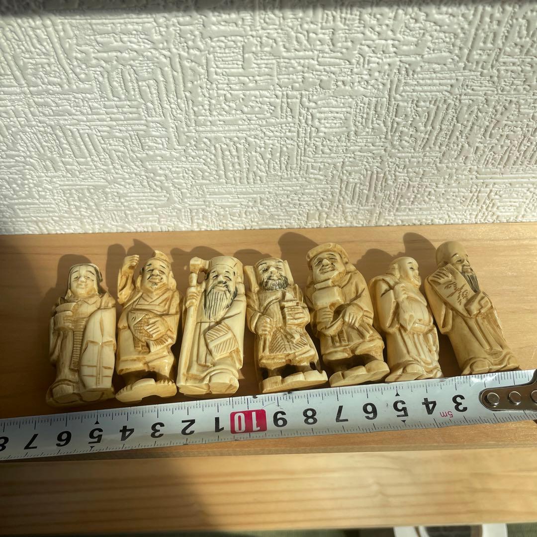 天然素材 ，マンモス ，根付，置物，骨董，七福神，アンティーク 天然素材 象牙，マンモス ，根付，置物，骨董，七福神